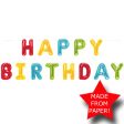 Happy Balloon Birthday Paper Letter Banner, 9 ft, 2pc Supply