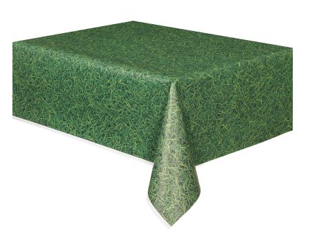 Green Grass Rectangular Plastic Table Cover, 54  x 108 , 1ct Discount