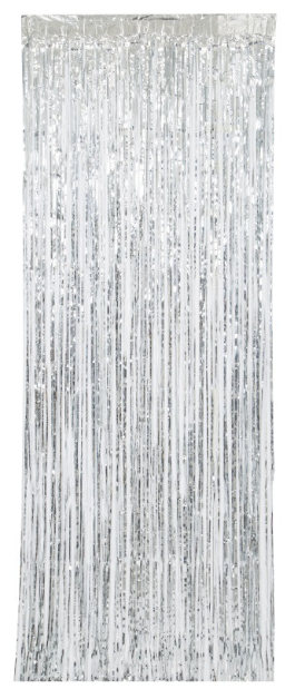 Silver Fringe Door Curtain, 3ft x 8ft, 1ct Online Sale