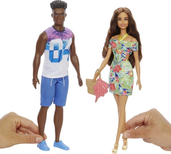 Barbie Ken Fashions 2-Pack Clothing Set, 1 Outfit & Accessory for Barbie Doll: Tropical Dress & Tote on Sale