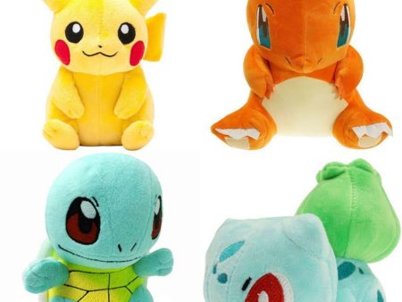 4PC Set Pokemon Plush Toys Pikachu Bulbasaur Squirtle Charmander Action Toy 6  Discount