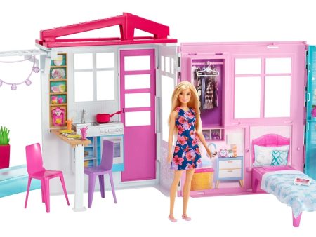 Barbie Doll and Dollhouse Portable Playset with Pool and Accessories Online Hot Sale