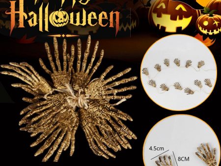 12 Ghost Hand Skeleton Knuckle Halloween Decoration Props Hot on Sale