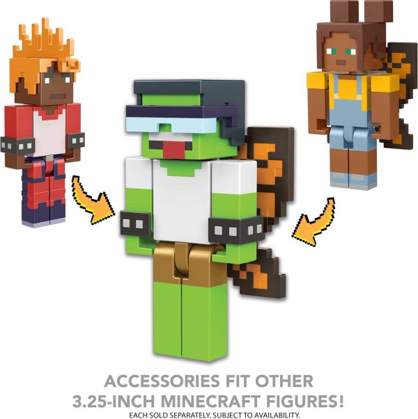 Minecraft Creator Series Party Shades Figure, Collectible Building Toy, 3.25-inch Action Figure with Accessories, For Cheap